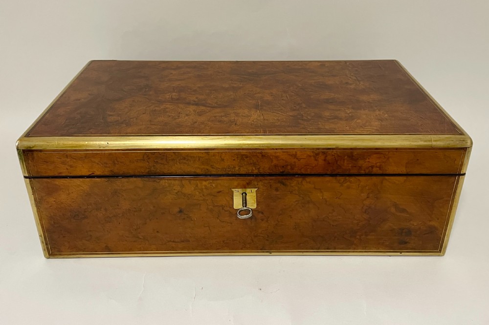 Victorian Burr Walnut Writing Slope