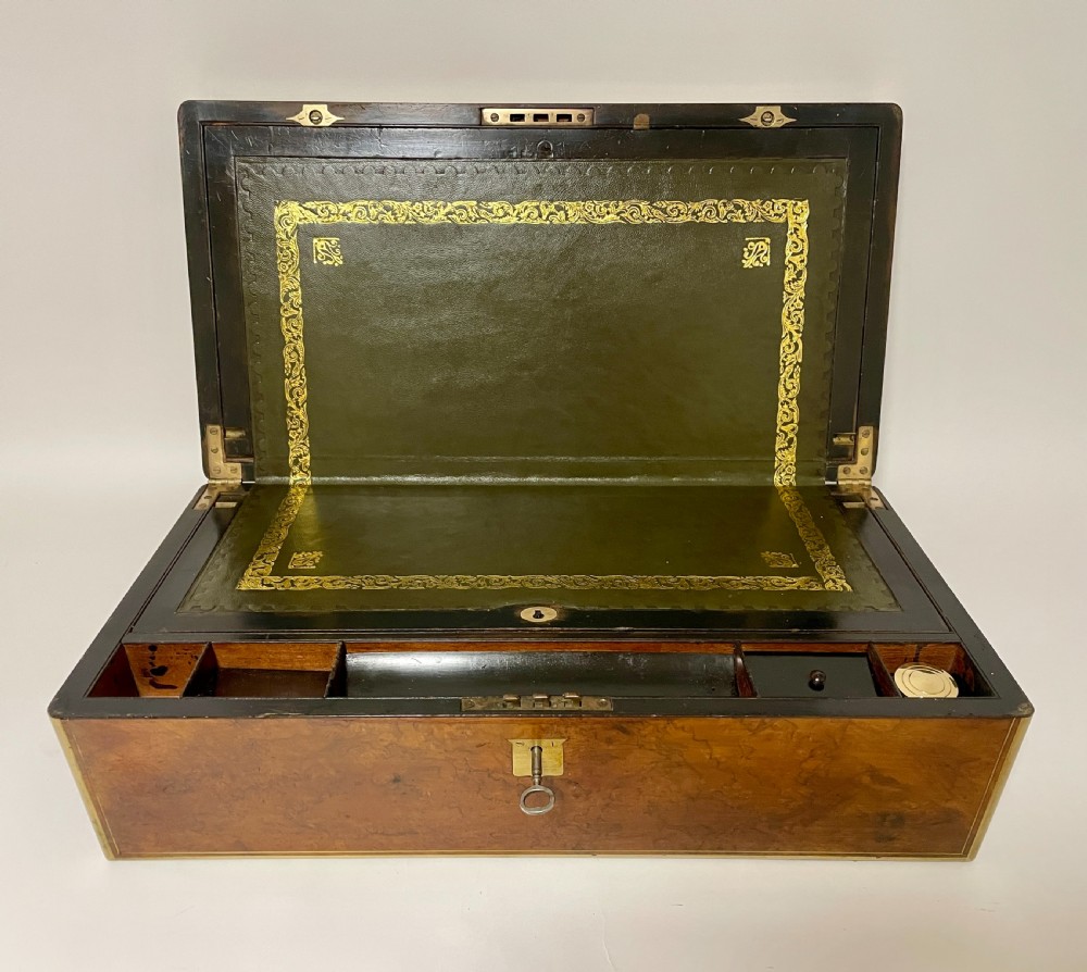 Victorian Burr Walnut Writing Slope View II