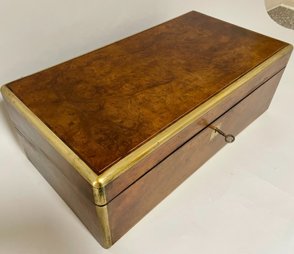 Victorian Burr Walnut Writing Slope View III