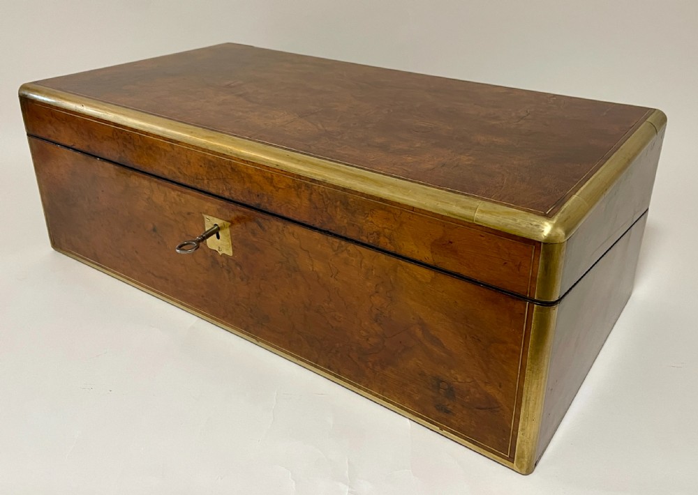 Victorian Burr Walnut Writing Slope View IV