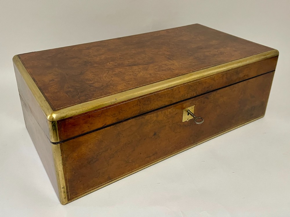 Victorian Burr Walnut Writing Slope View V