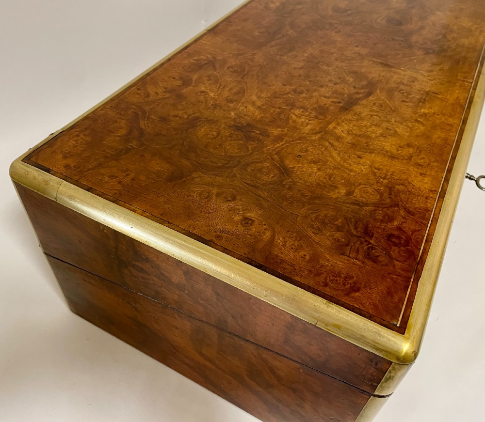 Victorian Burr Walnut Writing Slope View VI