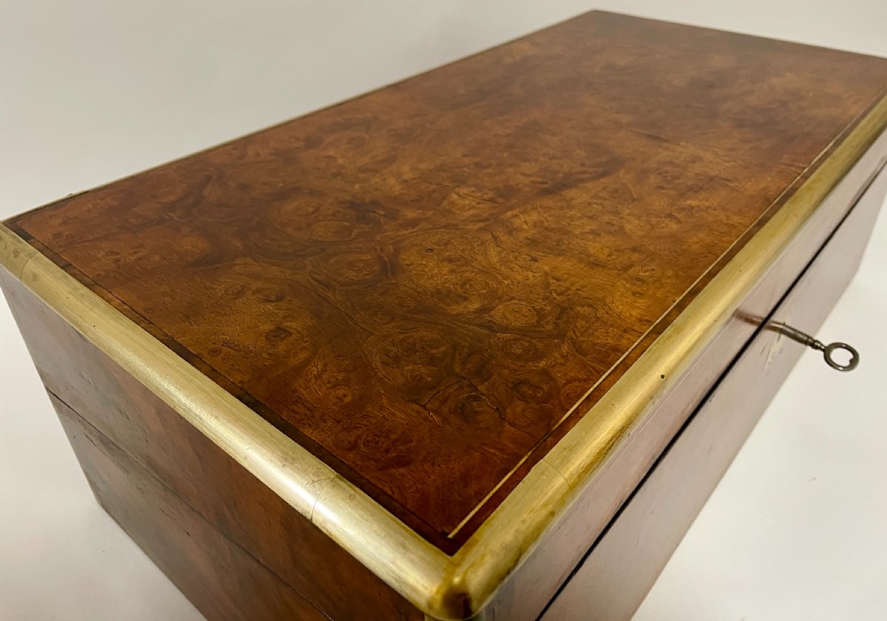 Victorian Burr Walnut Writing Slope View VIII