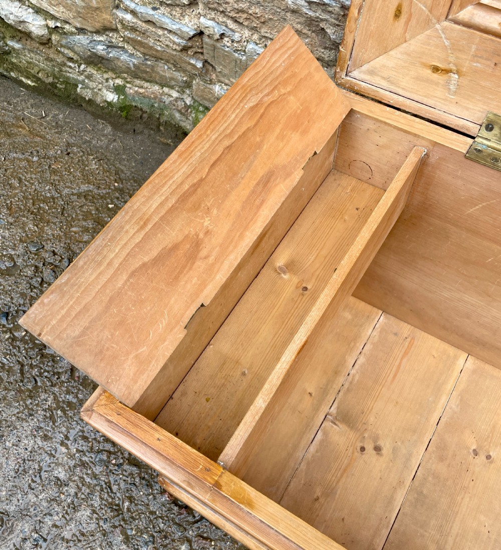Victorian Pine Blanket Box View XIII