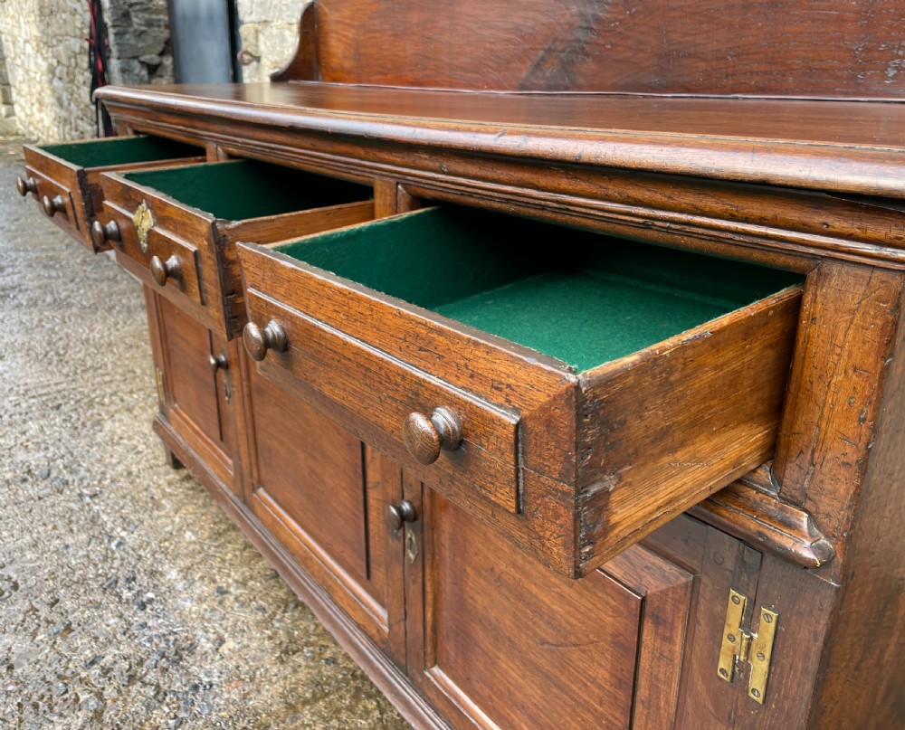 18th Century Georgian Oak Dresser Base View XVIII
