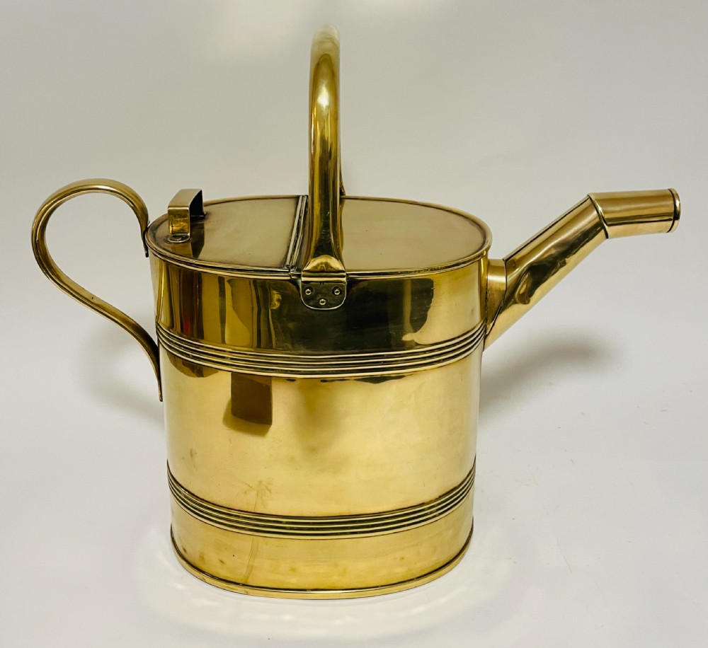 Large Antique Brass Watering Can View V