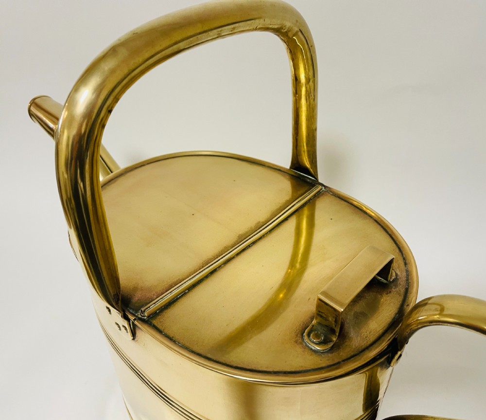 Large Antique Brass Watering Can View VII