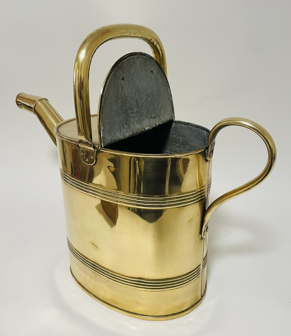 Large Antique Brass Watering Can View XVI
