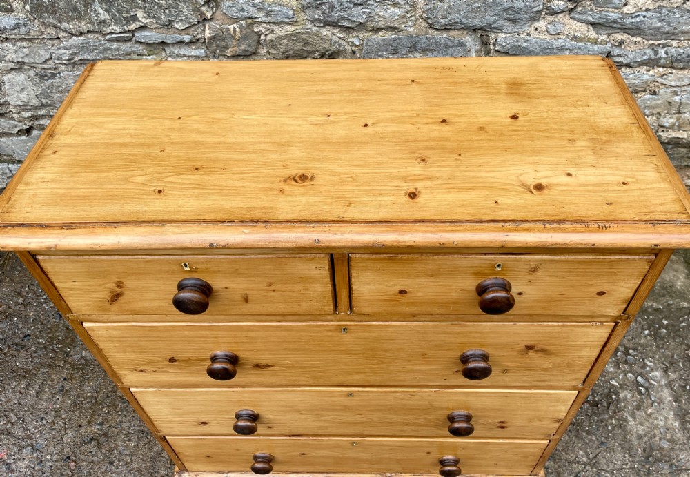 Large Antique Stripped Pine Chest of Drawers View IX
