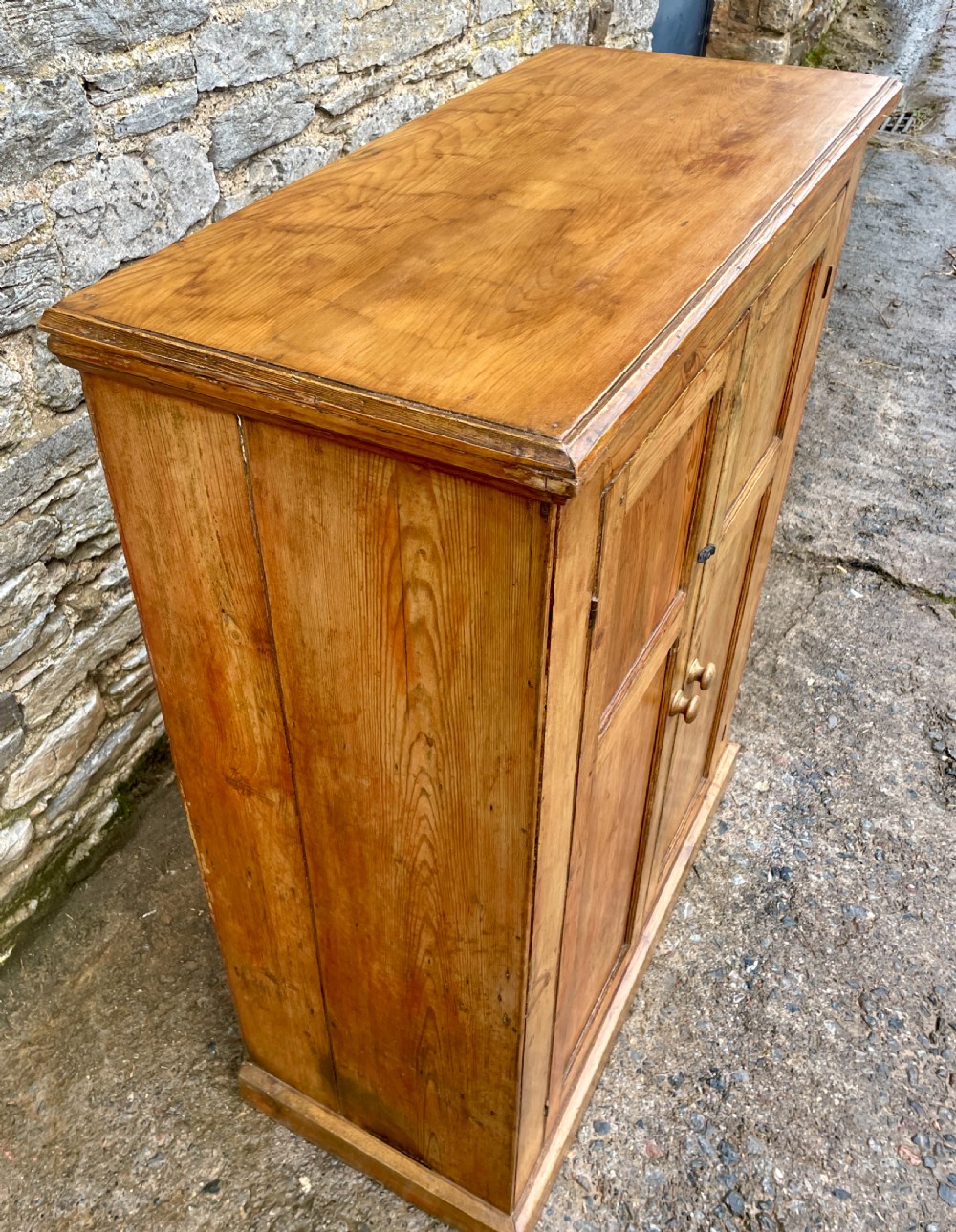 Antique Stripped Pine Cupboard View XI