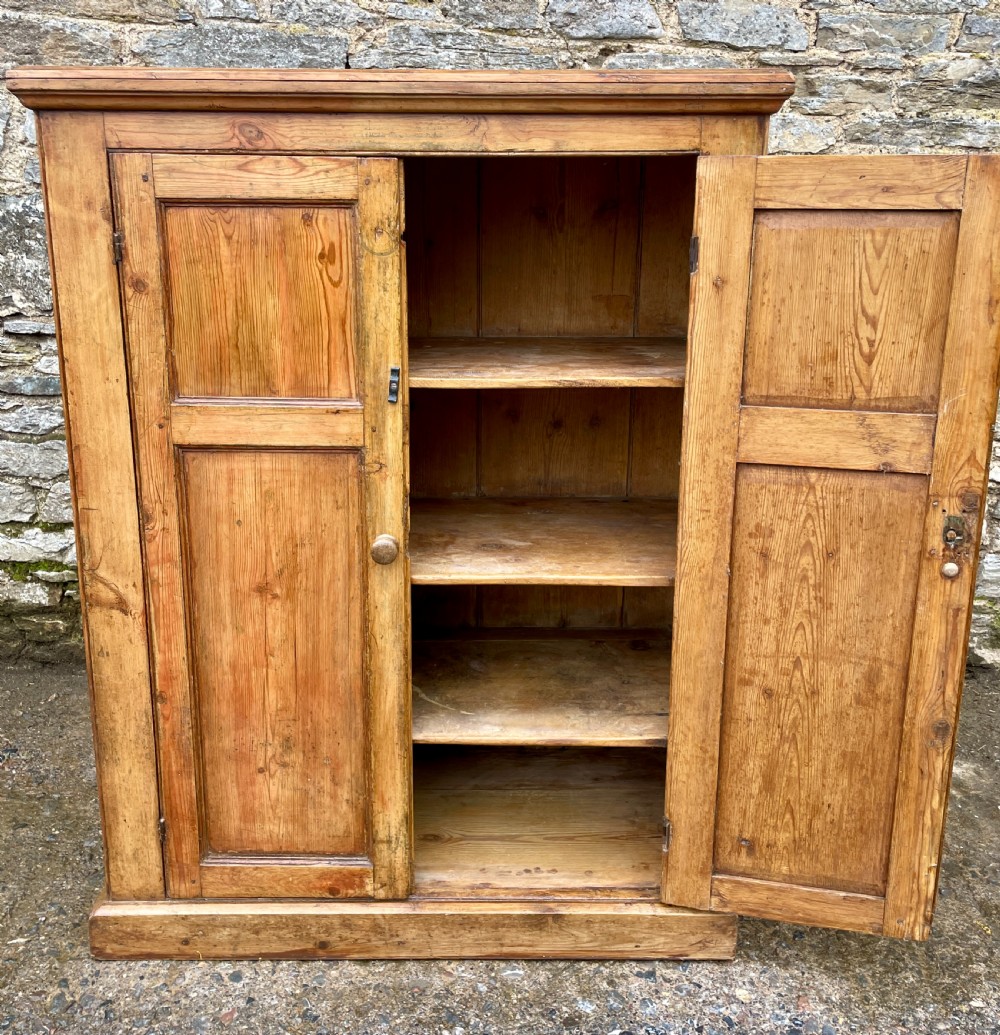 Antique Stripped Pine Cupboard View XIII