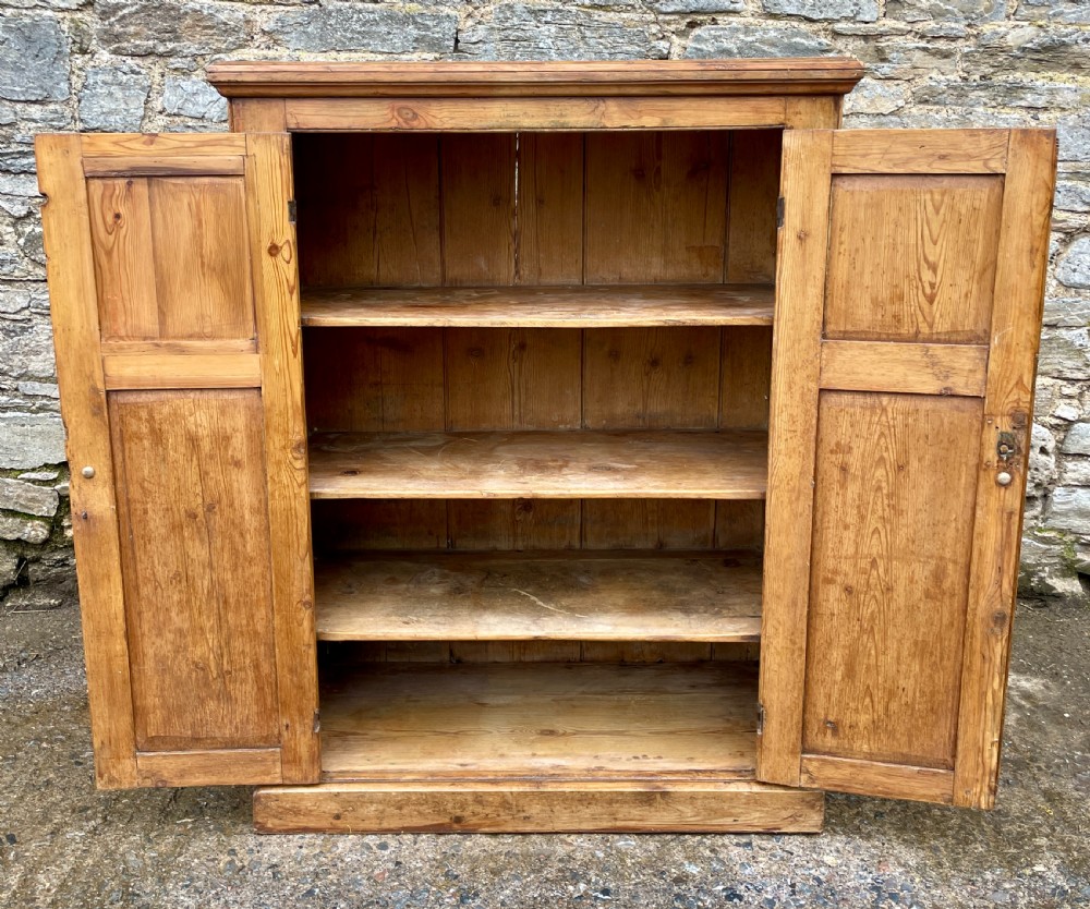 Antique Stripped Pine Cupboard View XIV