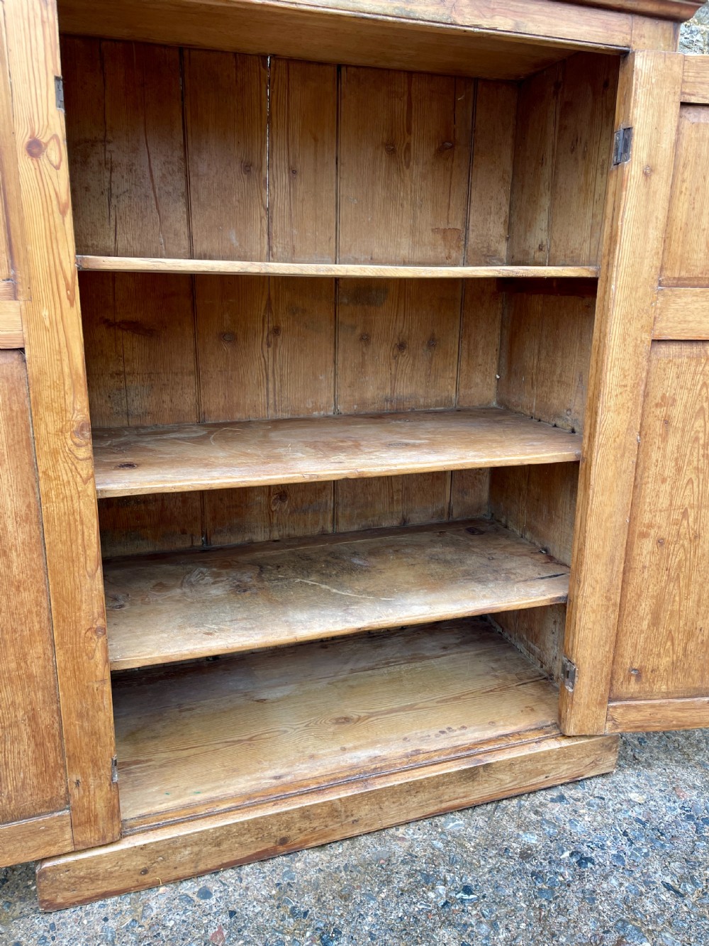 Antique Stripped Pine Cupboard View XV