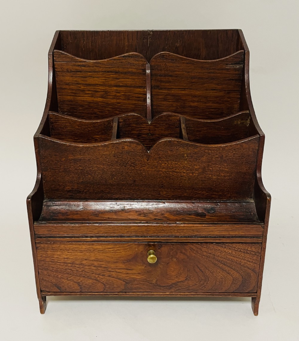 Antique Oak Desk Tidy