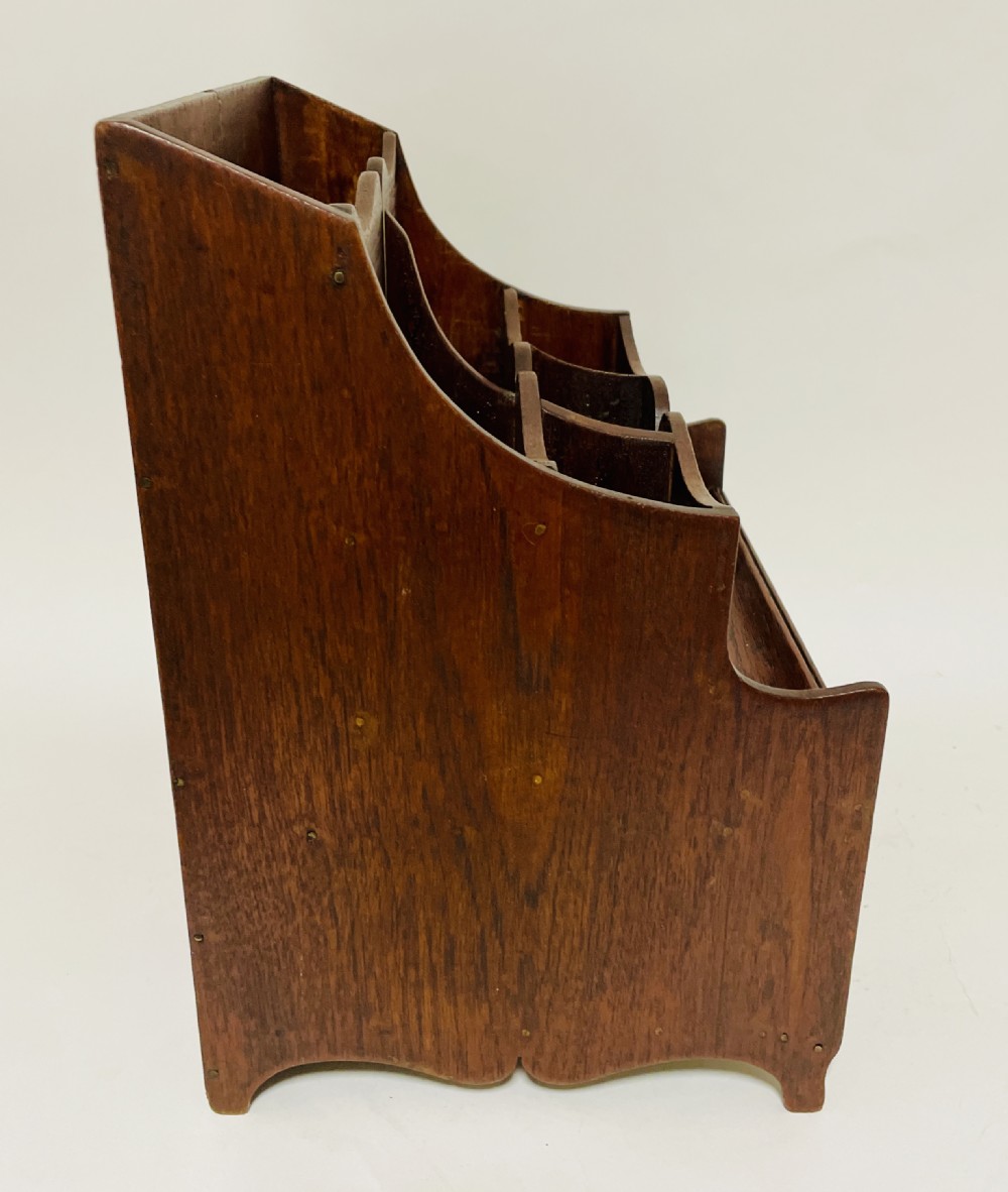 Antique Oak Desk Tidy View IX