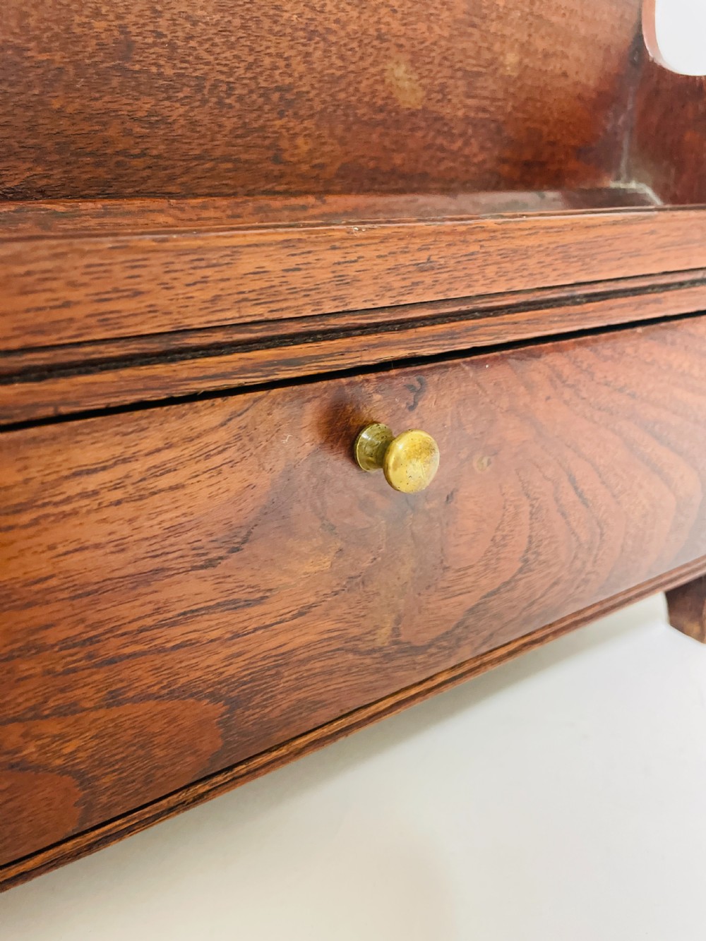 Antique Oak Desk Tidy View XII