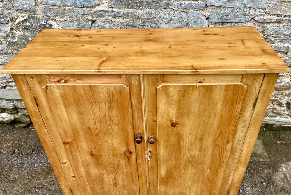Antique Stripped Pine Cupboard View IX