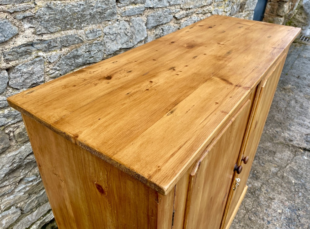 Antique Stripped Pine Cupboard View X