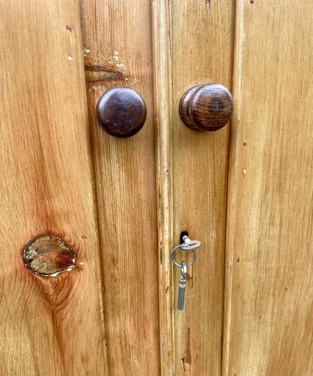 Antique Stripped Pine Cupboard View XI
