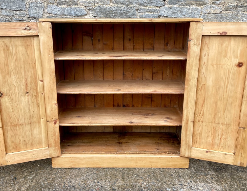 Antique Stripped Pine Cupboard View XII