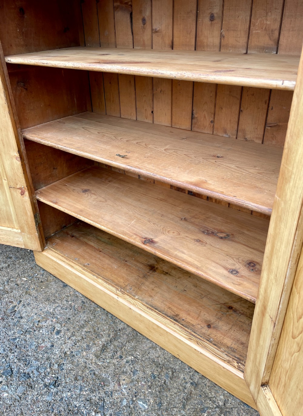 Antique Stripped Pine Cupboard View XIII