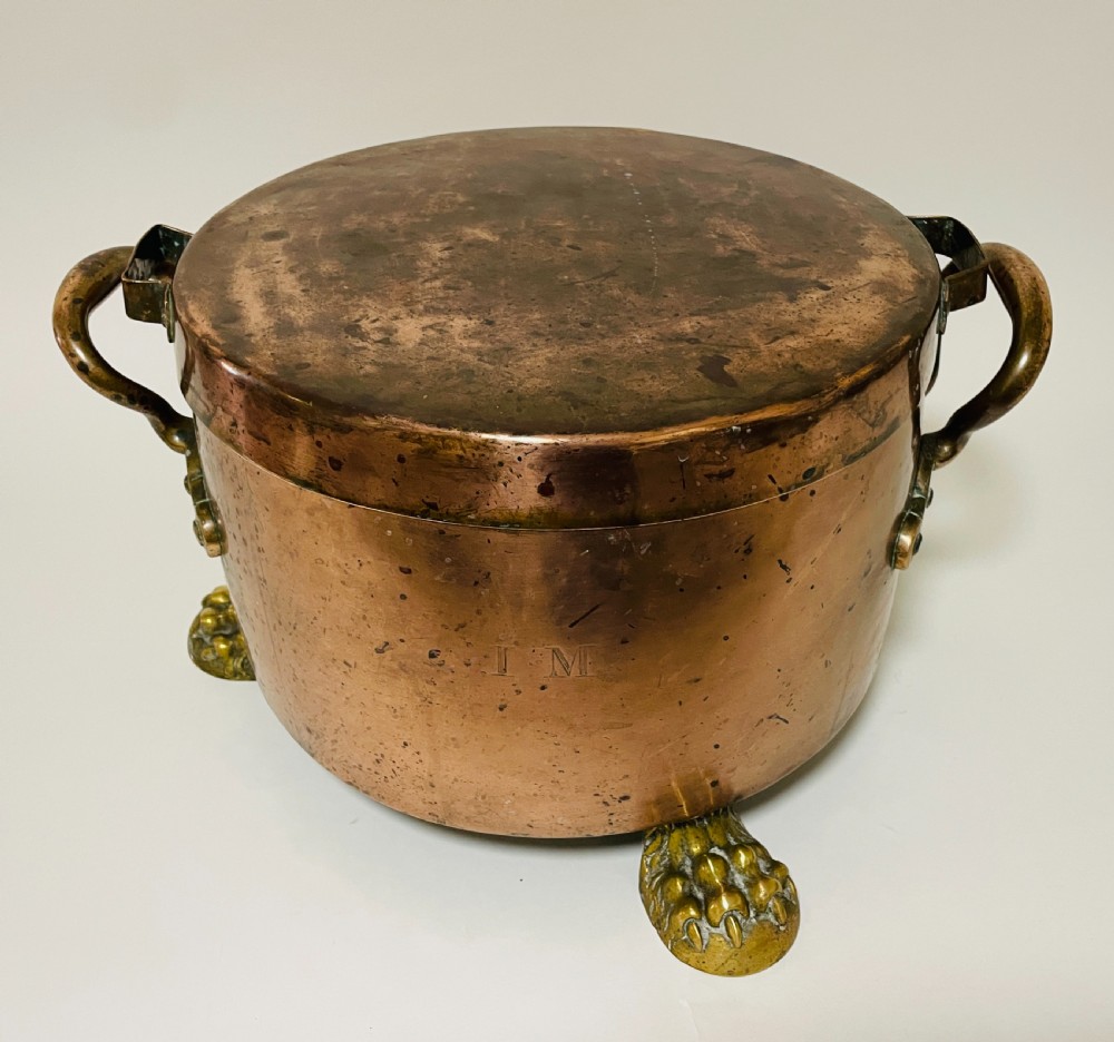 Large Victorian Copper Lidded Pot View II