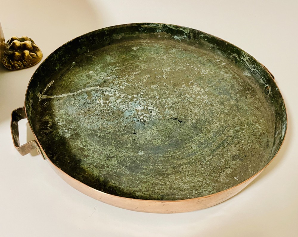 Large Victorian Copper Lidded Pot View V