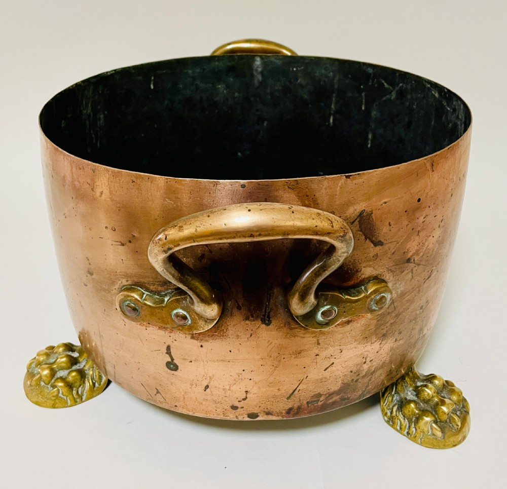 Large Victorian Copper Lidded Pot View IX