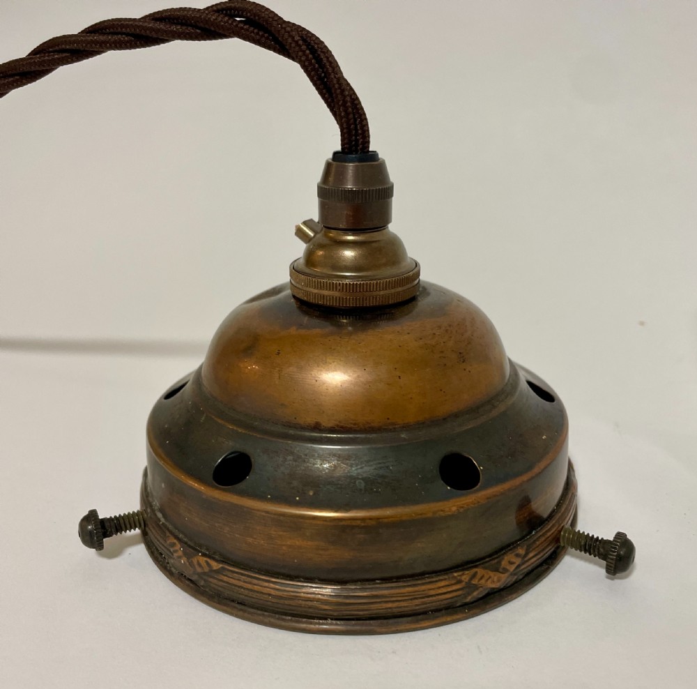 Antique Square Opaline Pendant Light View XIII