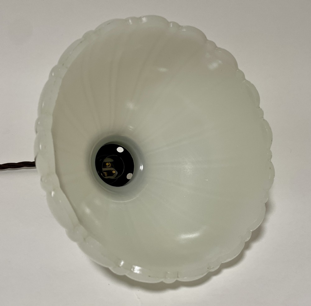 Antique Milk Glass Pendant Lamp View VI
