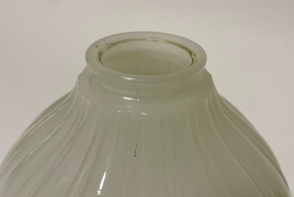 Antique Milk Glass Pendant Lamp View IX