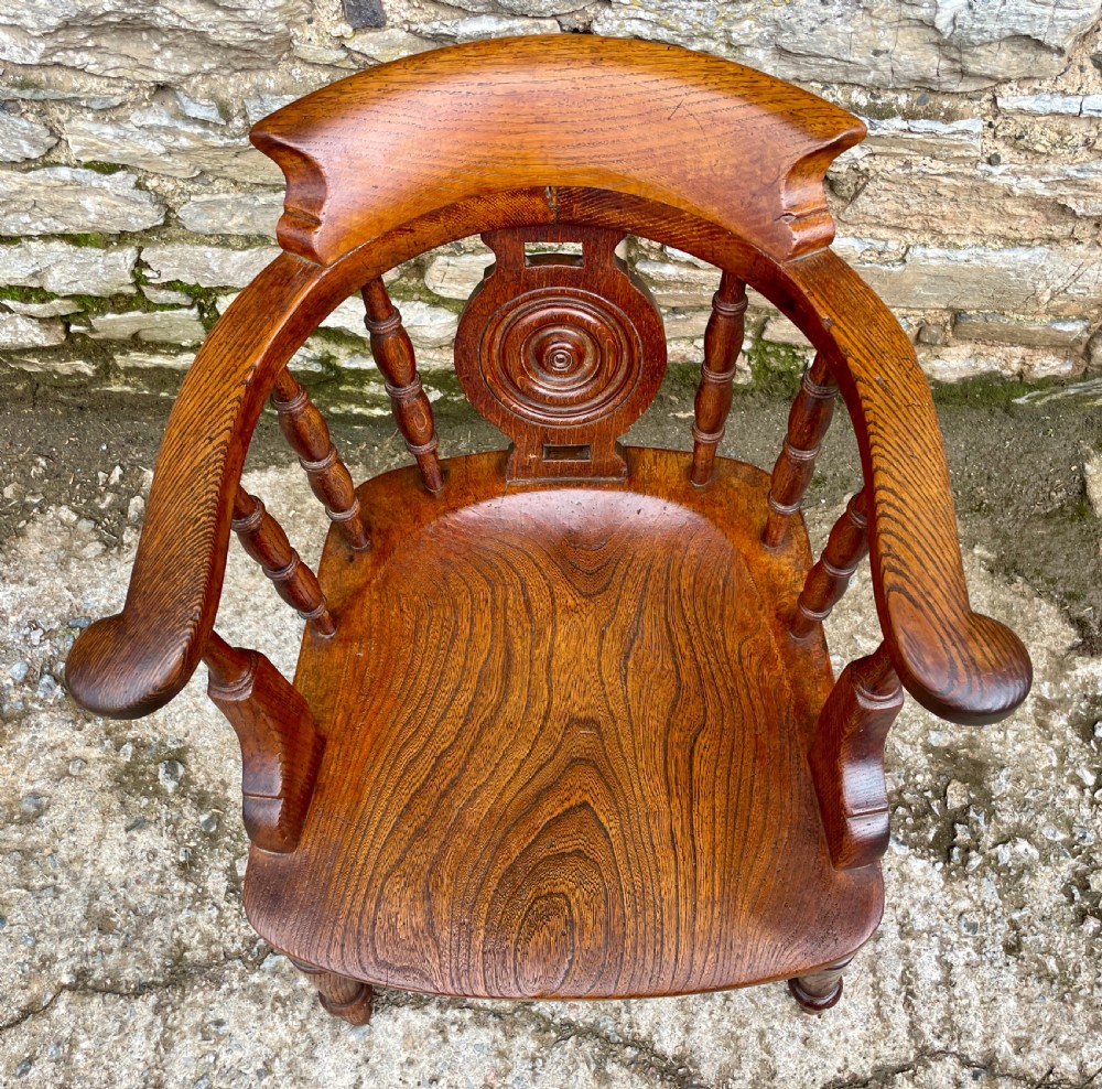 Victorian Elm and Oak Captains Chair View IV