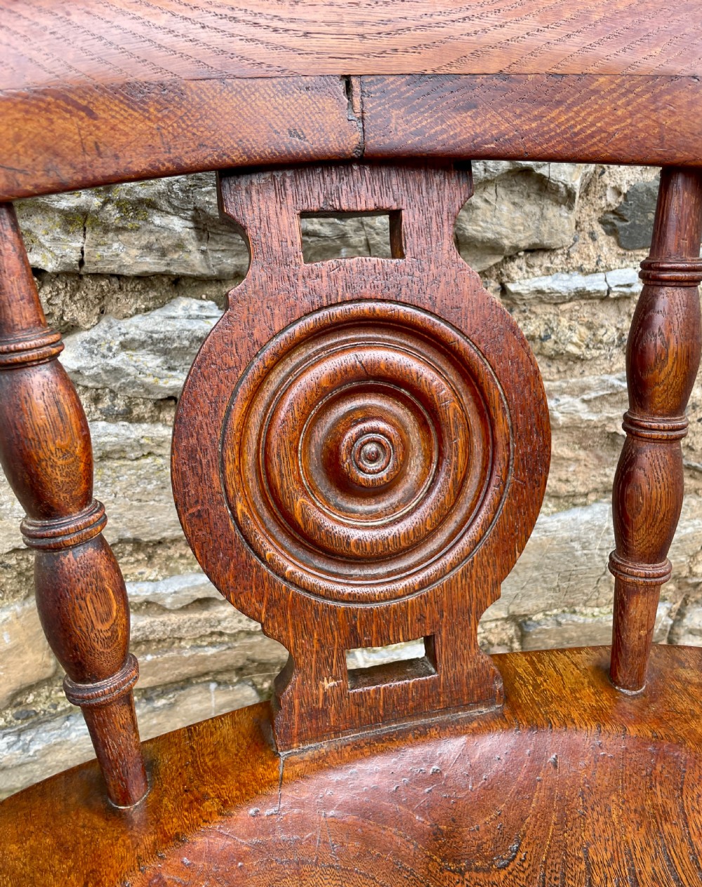 Victorian Elm and Oak Captains Chair View VIII