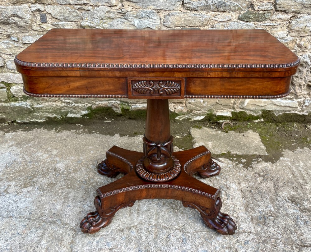 Regency Mahogany Card Table View II