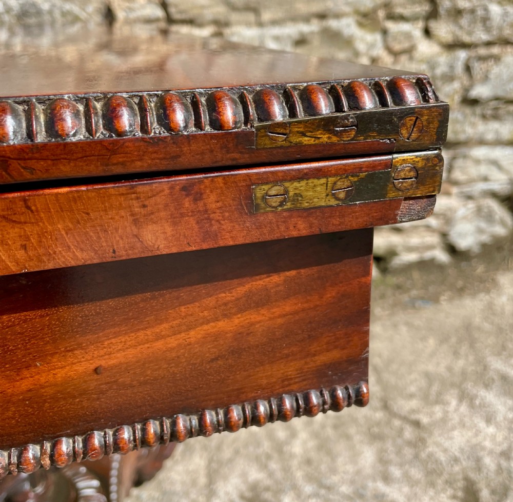 Regency Mahogany Card Table View XI