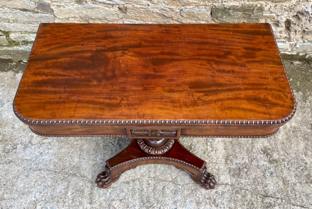 Regency Mahogany Card Table View XII