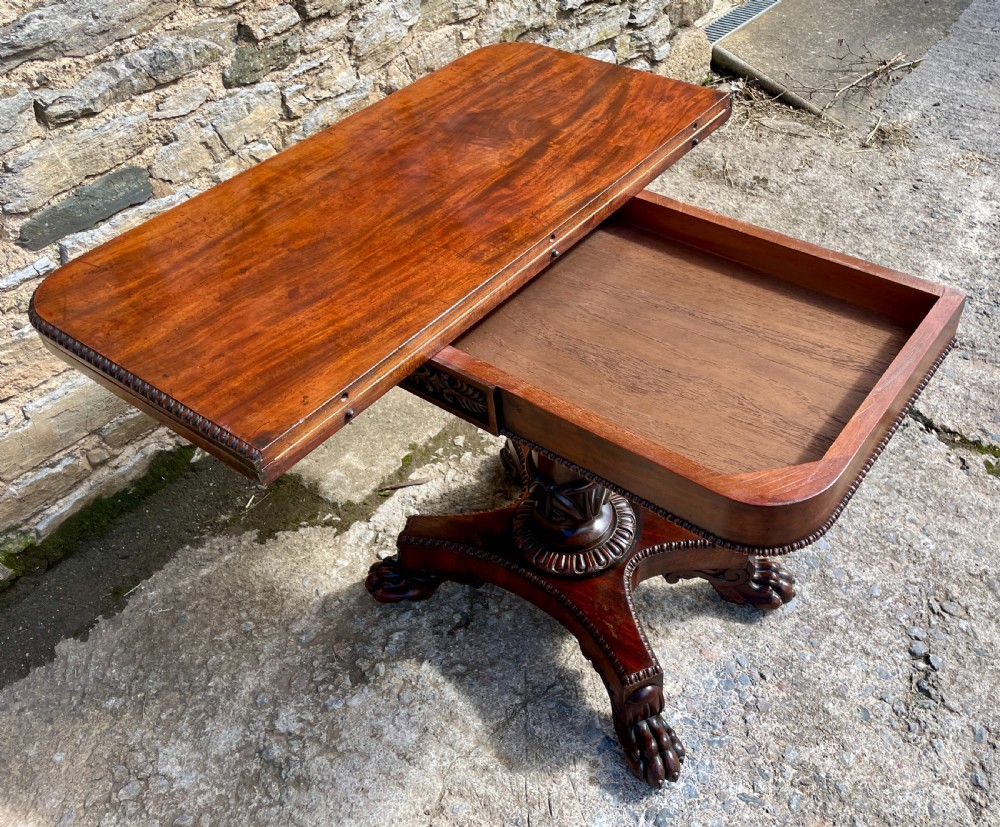 Regency Mahogany Card Table View XVI