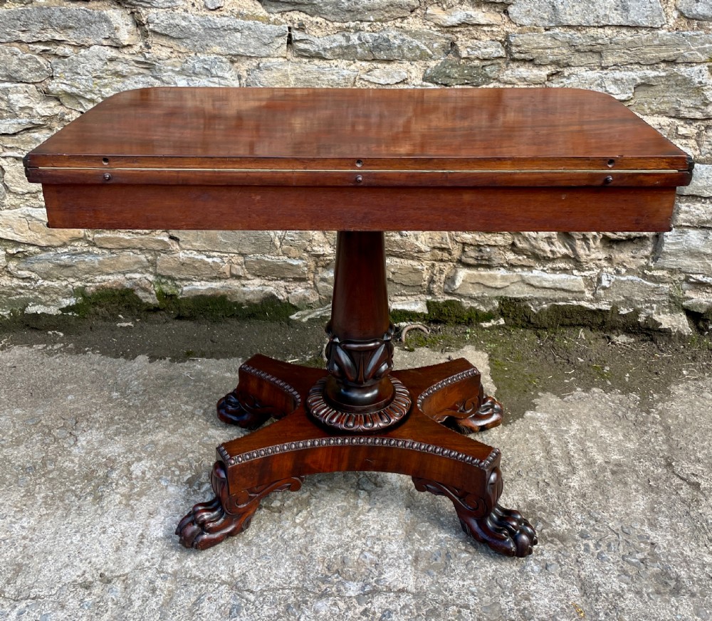 Regency Mahogany Card Table View XVII
