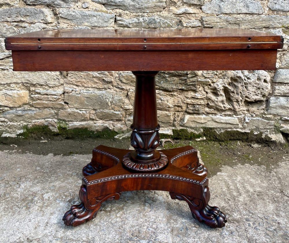 Regency Mahogany Card Table View XVIII
