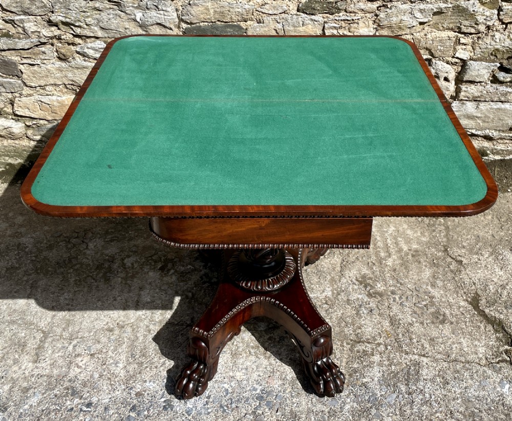 Regency Mahogany Card Table View XIX