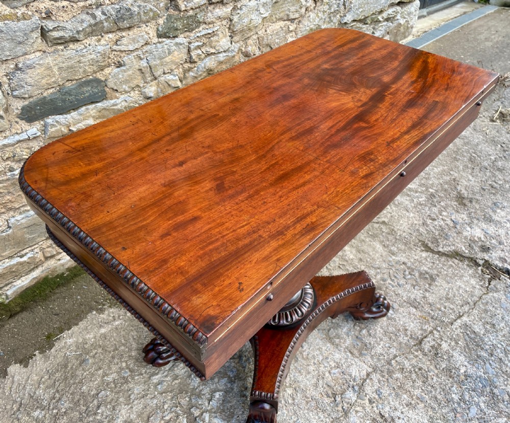 Regency Mahogany Card Table View XXVIII
