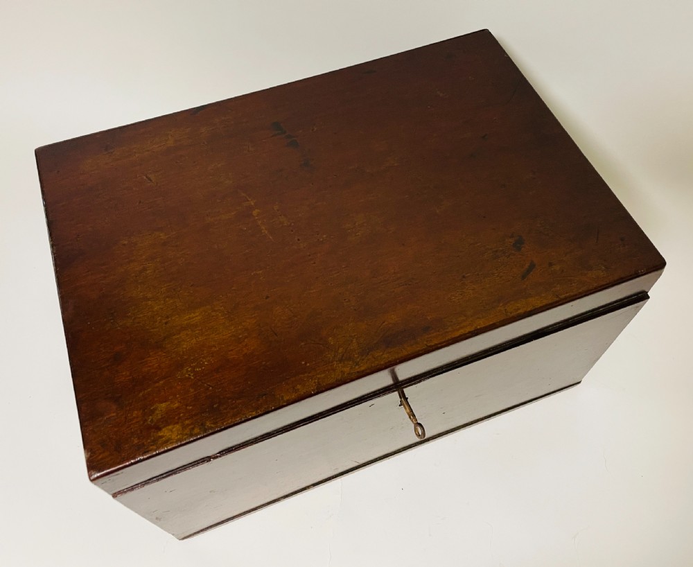 Antique Mahogany Document Box View XI