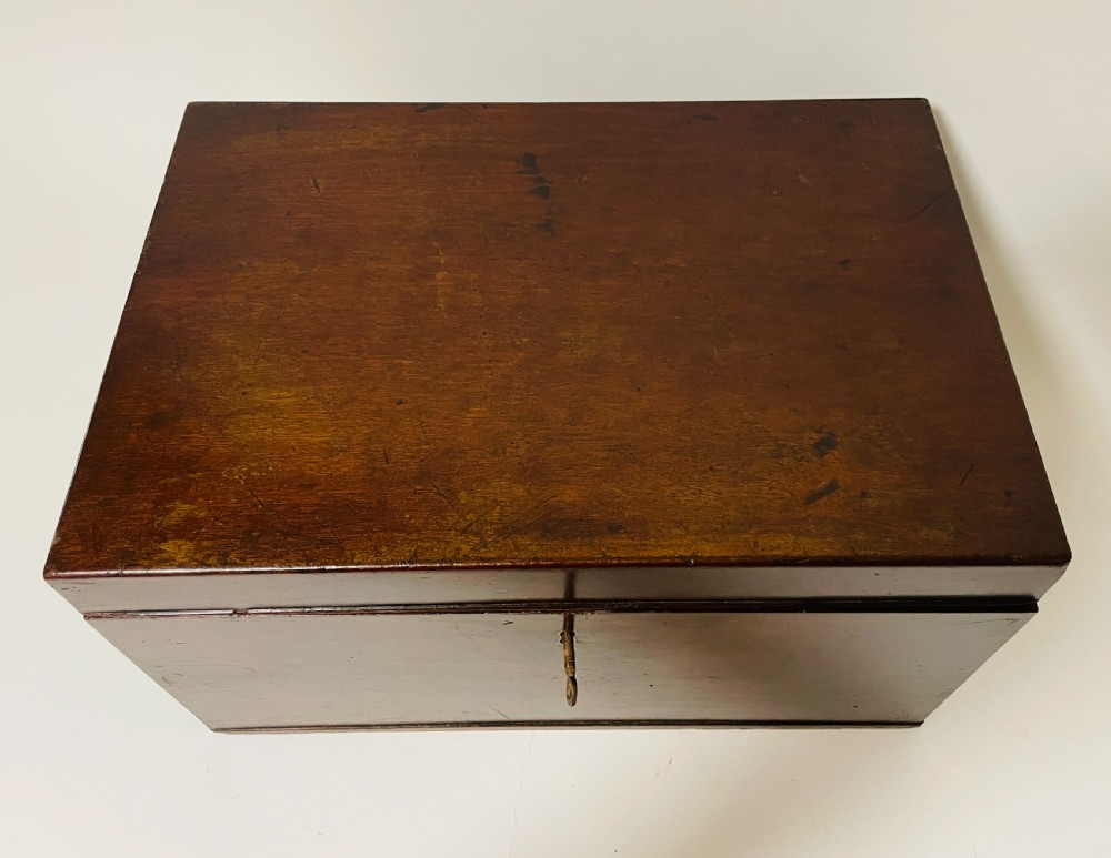 Antique Mahogany Document Box View XII