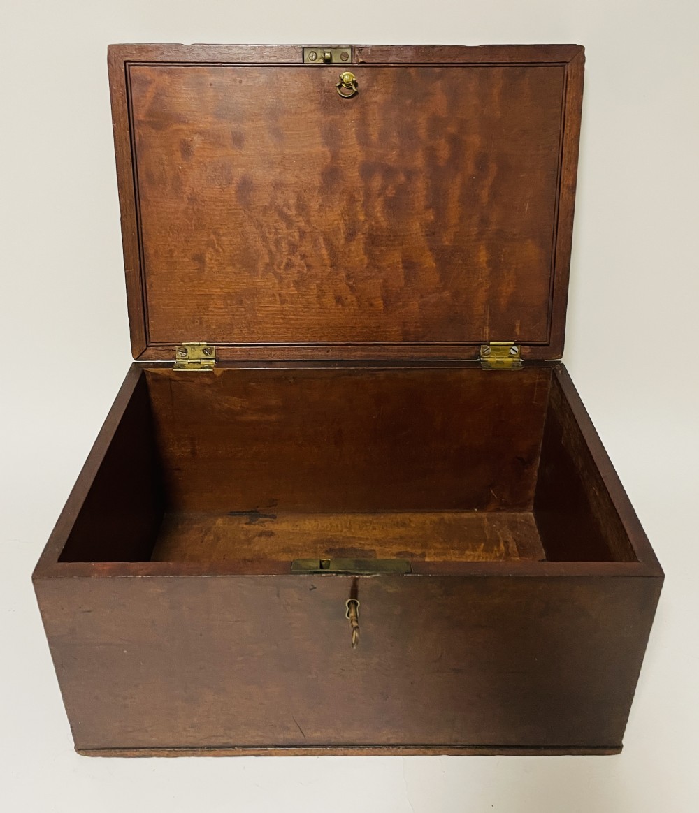 Antique Mahogany Document Box View XVI