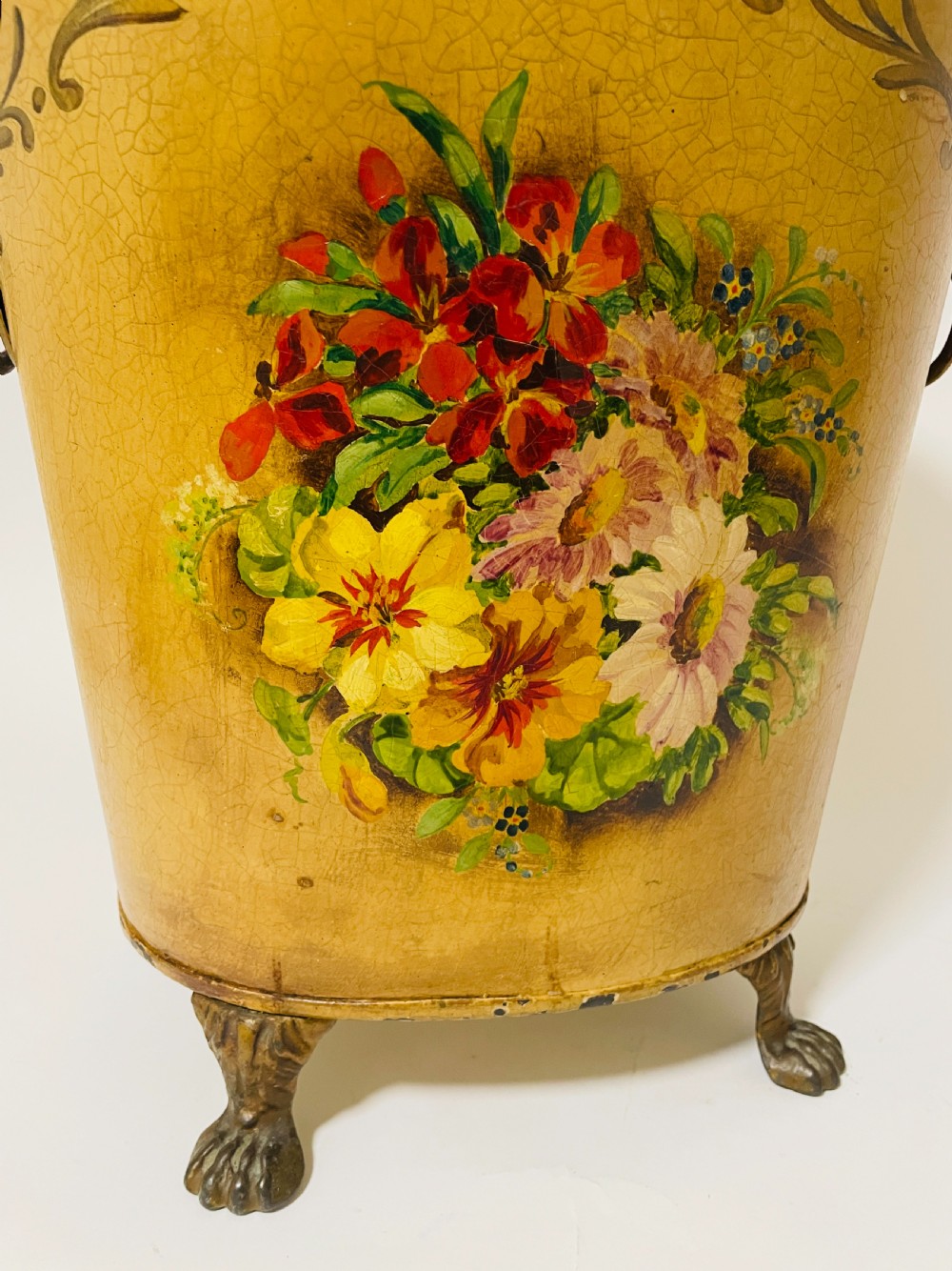 Vintage Toleware Waste Bin View X