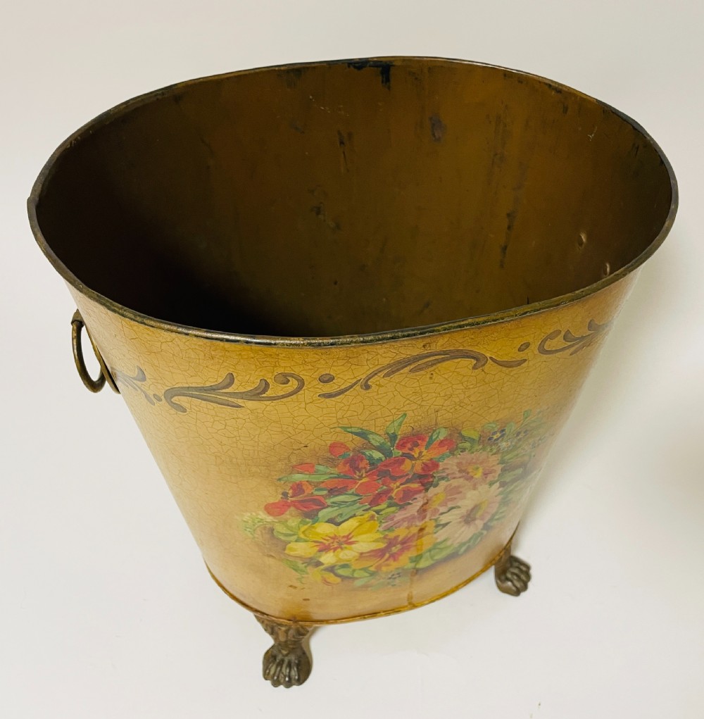 Vintage Toleware Waste Bin View XI