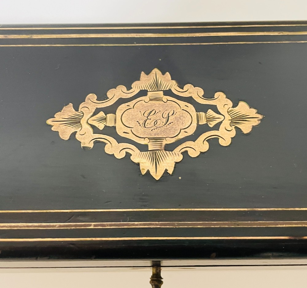 Antique French Glove Box with Key View III