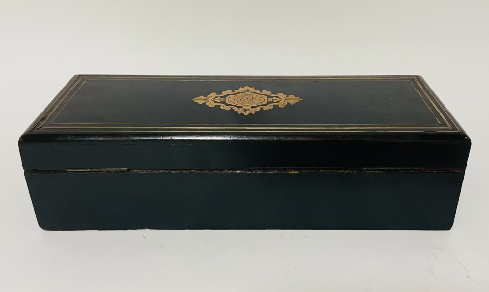 Antique French Glove Box with Key View VI
