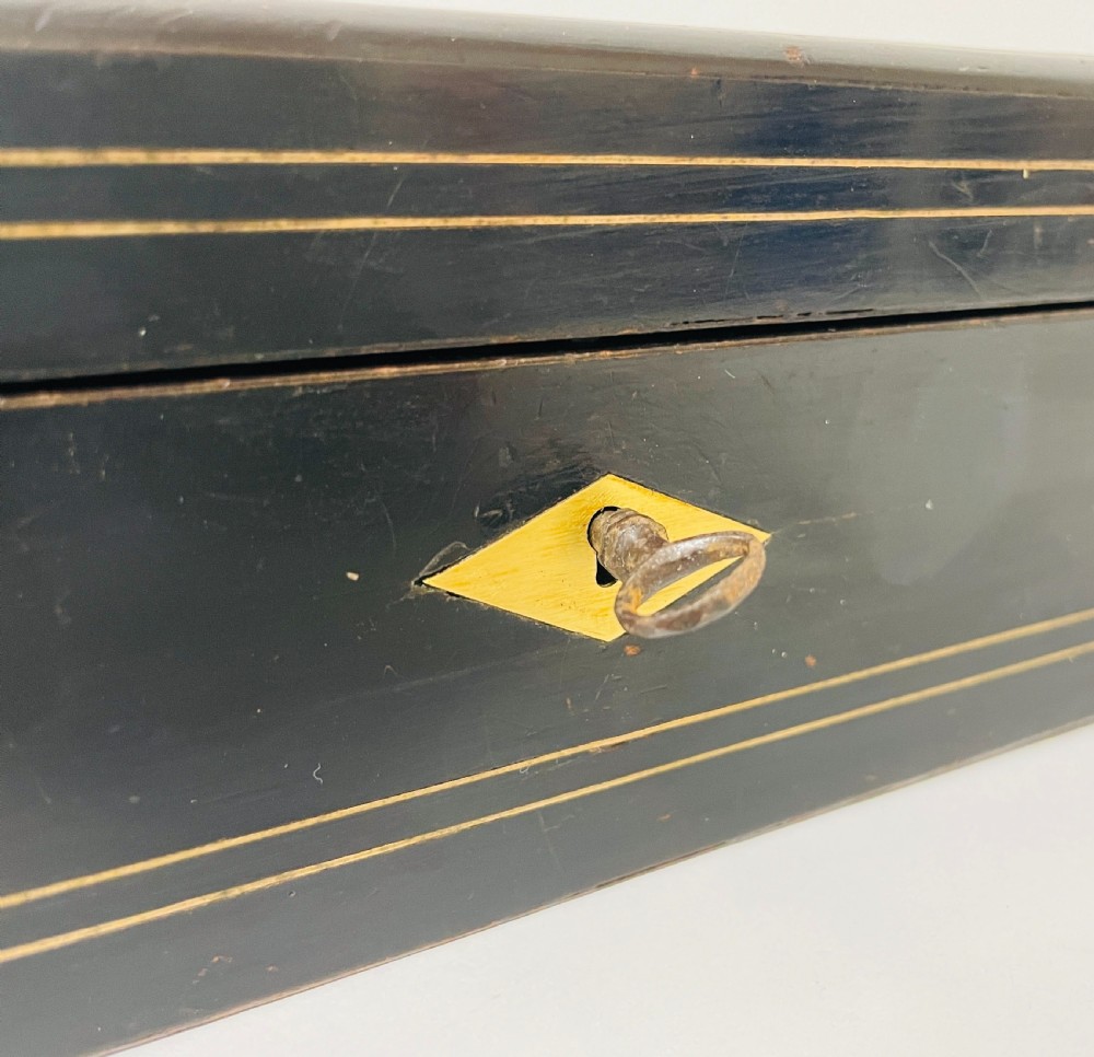 Antique French Glove Box with Key View VII