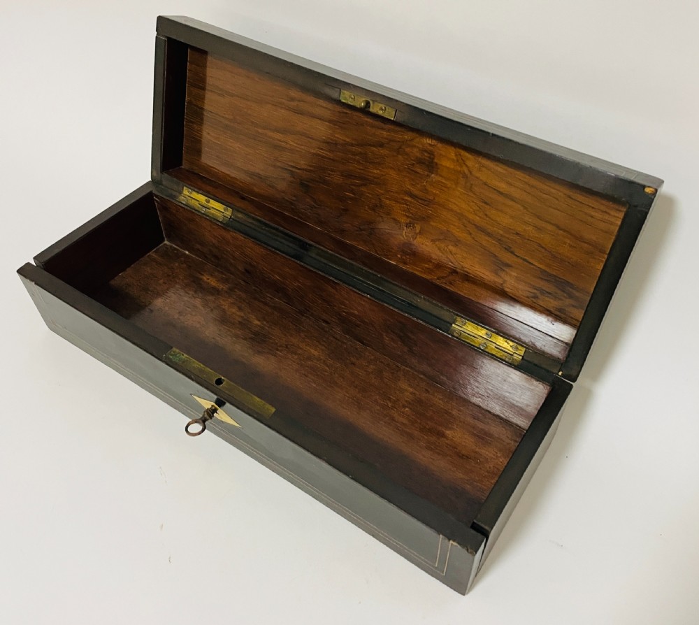 Antique French Glove Box with Key View XI
